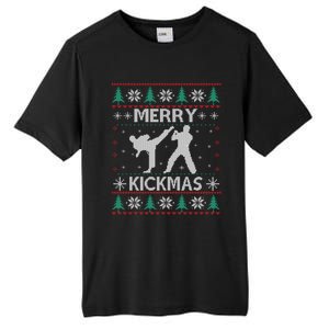 Merry Kickmas Taekwondo Christmas Ugly Sweater Xmas Funny Gift Tall Fusion ChromaSoft Performance T-Shirt