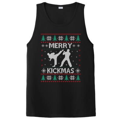 Merry Kickmas Taekwondo Christmas Ugly Sweater Xmas Funny Gift PosiCharge Competitor Tank