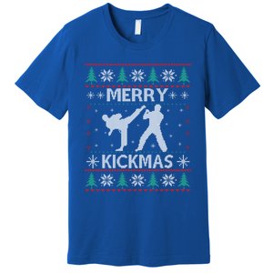 Merry Kickmas Taekwondo Christmas Ugly Sweater Xmas Funny Gift Premium T-Shirt