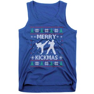 Merry Kickmas Taekwondo Christmas Ugly Sweater Xmas Funny Gift Tank Top