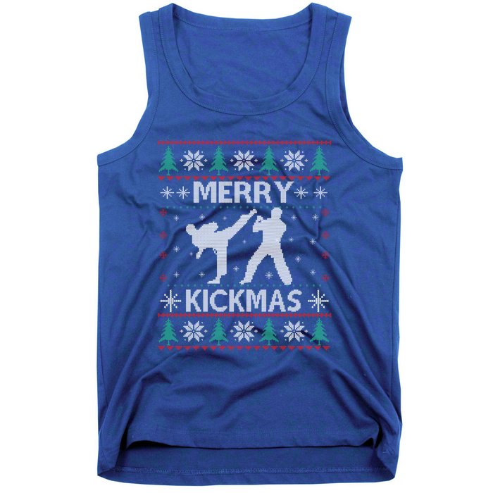 Merry Kickmas Taekwondo Christmas Ugly Sweater Xmas Funny Gift Tank Top