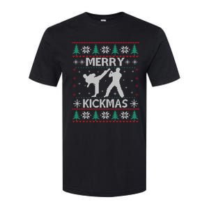 Merry Kickmas Taekwondo Christmas Ugly Sweater Xmas Funny Gift Softstyle CVC T-Shirt