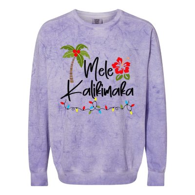 Mele Kalikimaka Tropical Christmas Hawaiian Xmas Colorblast Crewneck Sweatshirt