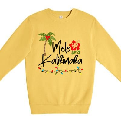 Mele Kalikimaka Tropical Christmas Hawaiian Xmas Premium Crewneck Sweatshirt