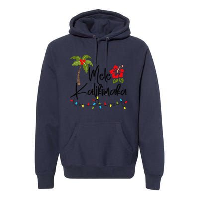 Mele Kalikimaka Tropical Christmas Hawaiian Xmas Premium Hoodie