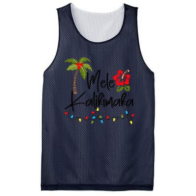 Mele Kalikimaka Tropical Christmas Hawaiian Xmas Mesh Reversible Basketball Jersey Tank