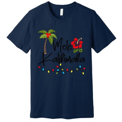 Mele Kalikimaka Tropical Christmas Hawaiian Xmas Premium T-Shirt