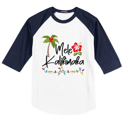 Mele Kalikimaka Tropical Christmas Hawaiian Xmas Baseball Sleeve Shirt