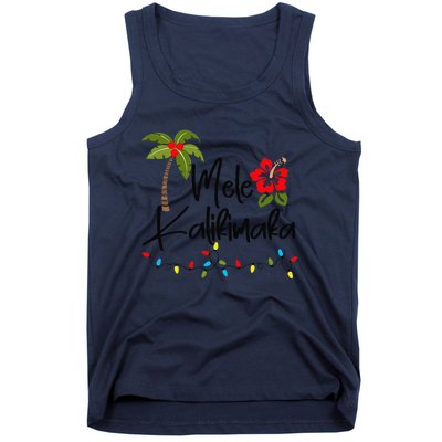 Mele Kalikimaka Tropical Christmas Hawaiian Xmas Tank Top