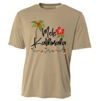 Mele Kalikimaka Tropical Christmas Hawaiian Xmas Cooling Performance Crew T-Shirt