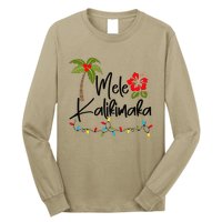 Mele Kalikimaka Tropical Christmas Hawaiian Xmas Long Sleeve Shirt