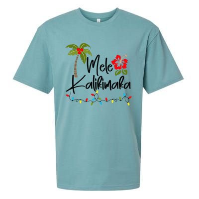 Mele Kalikimaka Tropical Christmas Hawaiian Xmas Sueded Cloud Jersey T-Shirt