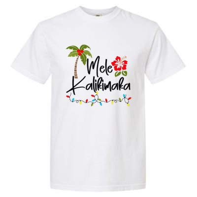 Mele Kalikimaka Tropical Christmas Hawaiian Xmas Garment-Dyed Heavyweight T-Shirt