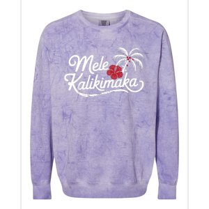 Mele Kalikimaka Tropical Christmas Hawaiian Xmas Colorblast Crewneck Sweatshirt