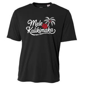 Mele Kalikimaka Tropical Christmas Hawaiian Xmas Cooling Performance Crew T-Shirt