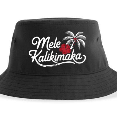 Mele Kalikimaka Tropical Christmas Hawaiian Xmas Sustainable Bucket Hat