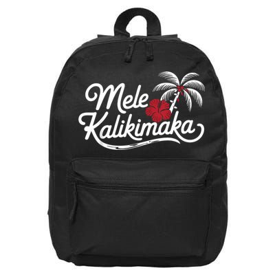 Mele Kalikimaka Tropical Christmas Hawaiian Xmas 16 in Basic Backpack