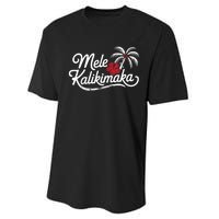 Mele Kalikimaka Tropical Christmas Hawaiian Xmas Performance Sprint T-Shirt