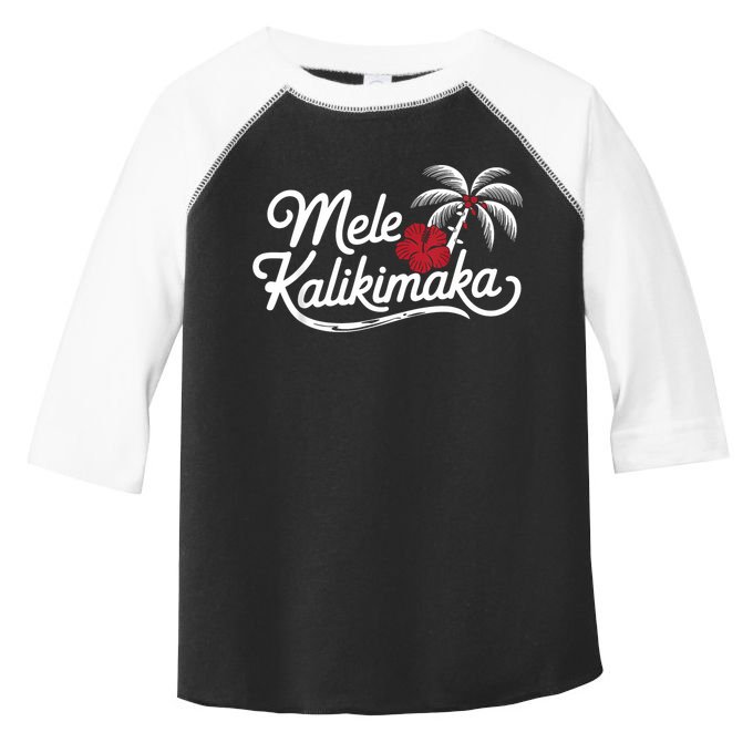 Mele Kalikimaka Tropical Christmas Hawaiian Xmas Toddler Fine Jersey T-Shirt