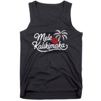 Mele Kalikimaka Tropical Christmas Hawaiian Xmas Tank Top