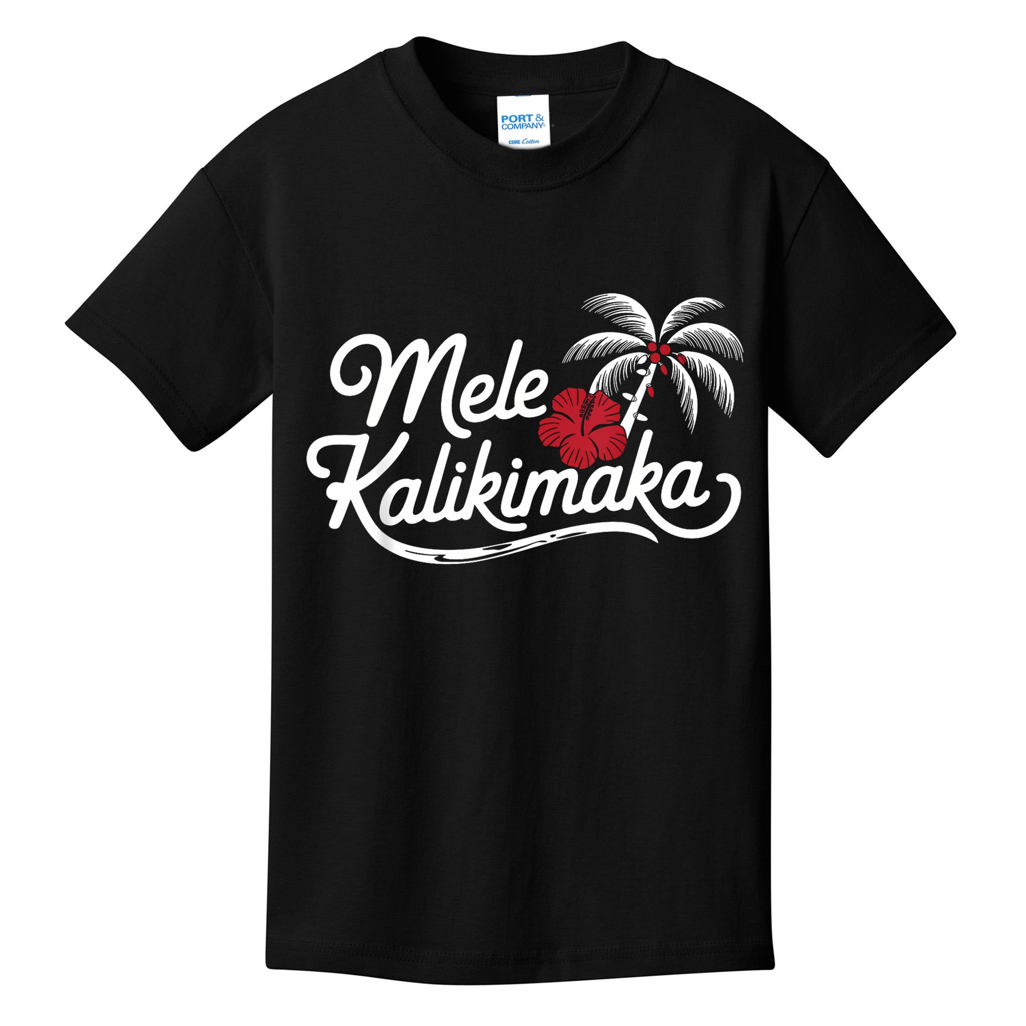 Mele Kalikimaka Tropical Christmas Hawaiian Xmas Kids T-Shirt