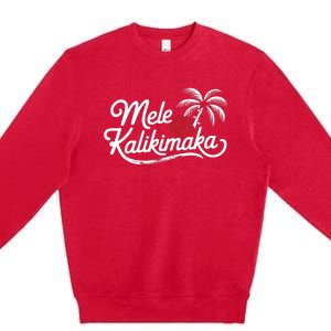 Mele Kalikimaka Tropical Christmas Hawaiian Xmas Premium Crewneck Sweatshirt