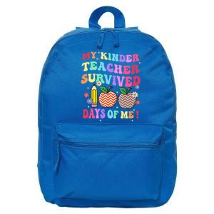 My Kindergarten Teacher Survived 100 Days Of Me Fun School Gift 16 in Basic Backpack