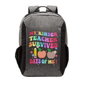 My Kindergarten Teacher Survived 100 Days Of Me Fun School Gift Vector Backpack