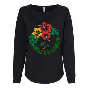 Mele Kalikimaka Tropical Christmas Hawaiian Xmas Womens California Wash Sweatshirt