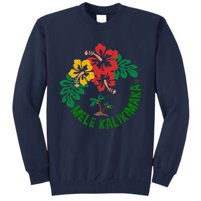 Mele Kalikimaka Tropical Christmas Hawaiian Xmas Tall Sweatshirt