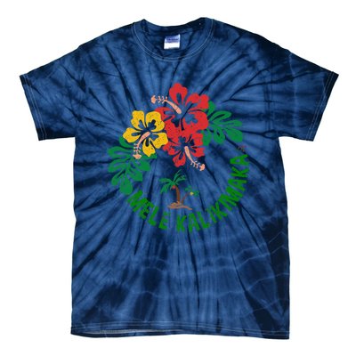 Mele Kalikimaka Tropical Christmas Hawaiian Xmas Tie-Dye T-Shirt