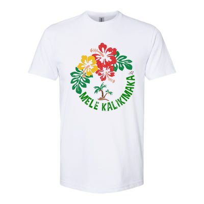 Mele Kalikimaka Tropical Christmas Hawaiian Xmas Softstyle CVC T-Shirt