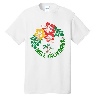 Mele Kalikimaka Tropical Christmas Hawaiian Xmas Tall T-Shirt