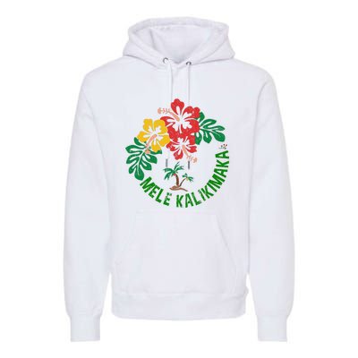 Mele Kalikimaka Tropical Christmas Hawaiian Xmas Premium Hoodie