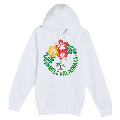 Mele Kalikimaka Tropical Christmas Hawaiian Xmas Premium Pullover Hoodie