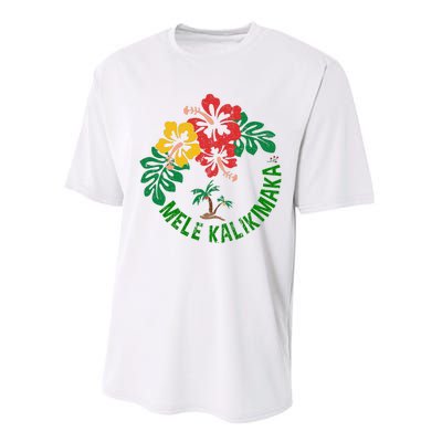 Mele Kalikimaka Tropical Christmas Hawaiian Xmas Performance Sprint T-Shirt