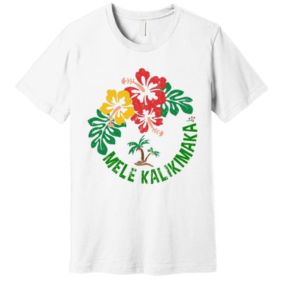 Mele Kalikimaka Tropical Christmas Hawaiian Xmas Premium T-Shirt