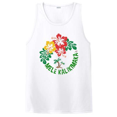 Mele Kalikimaka Tropical Christmas Hawaiian Xmas PosiCharge Competitor Tank