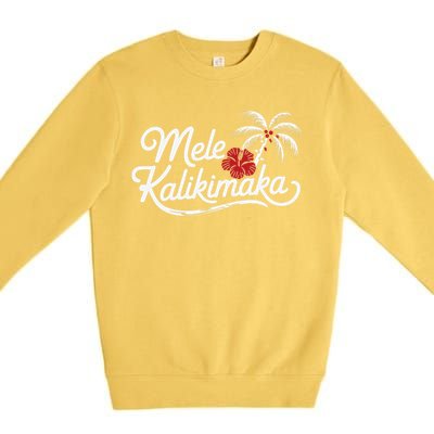 Mele Kalikimaka Tropical Christmas Hawaiian Xmas Gift Premium Crewneck Sweatshirt