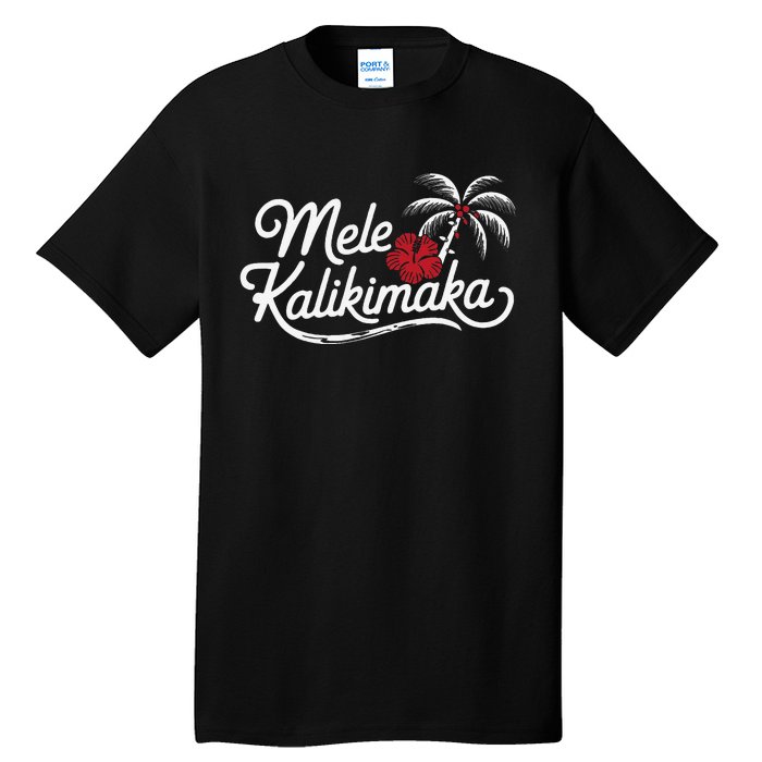 Mele Kalikimaka Tropical Christmas Hawaiian Xmas Gift Tall T-Shirt