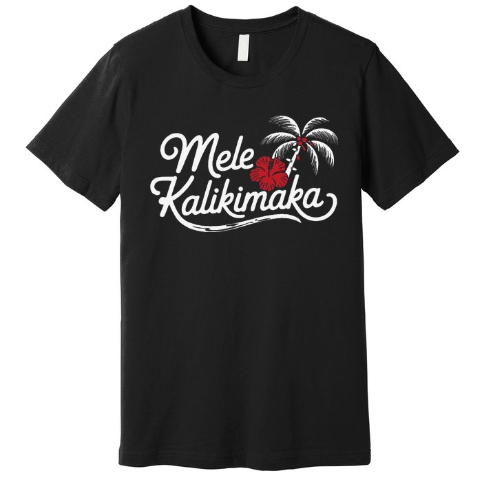 Mele Kalikimaka Tropical Christmas Hawaiian Xmas Gift Premium T-Shirt