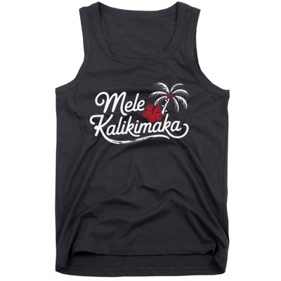 Mele Kalikimaka Tropical Christmas Hawaiian Xmas Gift Tank Top