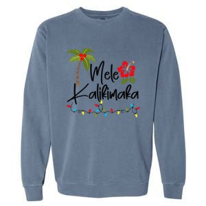 Mele Kalikimaka Tropical Christmas Hawaiian Xmas Gift Garment-Dyed Sweatshirt