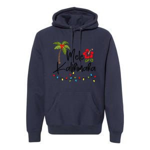 Mele Kalikimaka Tropical Christmas Hawaiian Xmas Gift Premium Hoodie