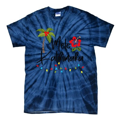 Mele Kalikimaka Tropical Christmas Hawaiian Xmas Gift Tie-Dye T-Shirt