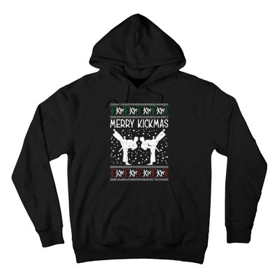 Merry Kickmas Ugly Christmas Karate Jiu Jitsu Martial Gift Hoodie