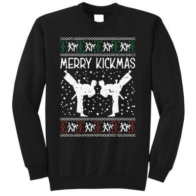 Merry Kickmas Ugly Christmas Karate Jiu Jitsu Martial Gift Sweatshirt