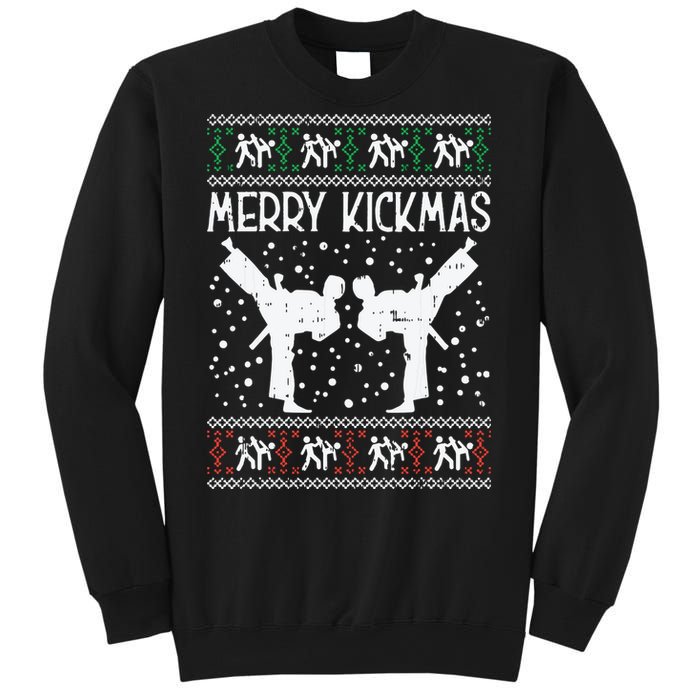 Merry Kickmas Ugly Christmas Karate Jiu Jitsu Martial Gift Sweatshirt