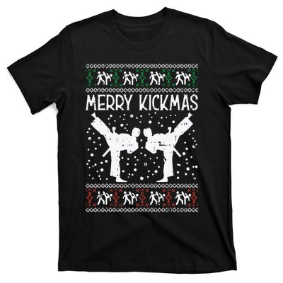 Merry Kickmas Ugly Christmas Karate Jiu Jitsu Martial Gift T-Shirt