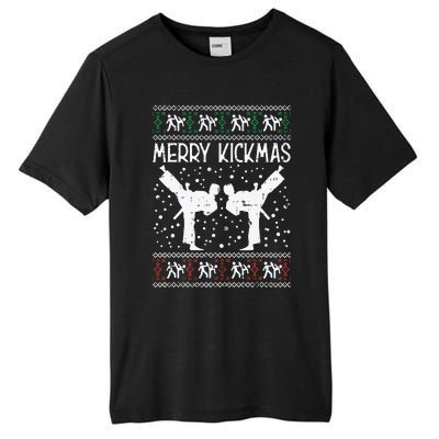 Merry Kickmas Ugly Christmas Karate Jiu Jitsu Martial Gift Tall Fusion ChromaSoft Performance T-Shirt